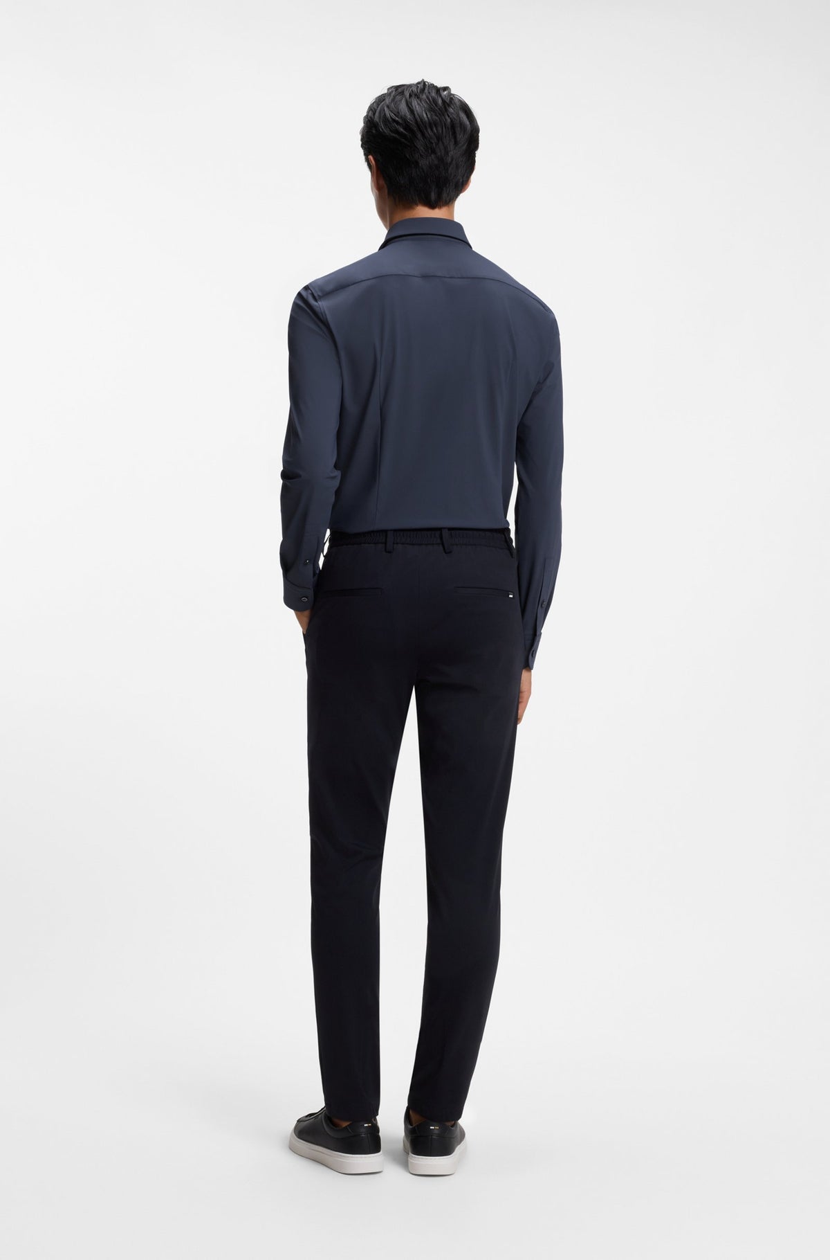 BOSS MEN OVERHEMD P-HANK-S-K-261 SLIM FIT STRETCH OPEN BLUE