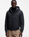 BOSS MEN JAS C-CANIOL WATER REPELLENT PUFFER JACKET DOUBLE B-MONOGRAM DARK BLUE