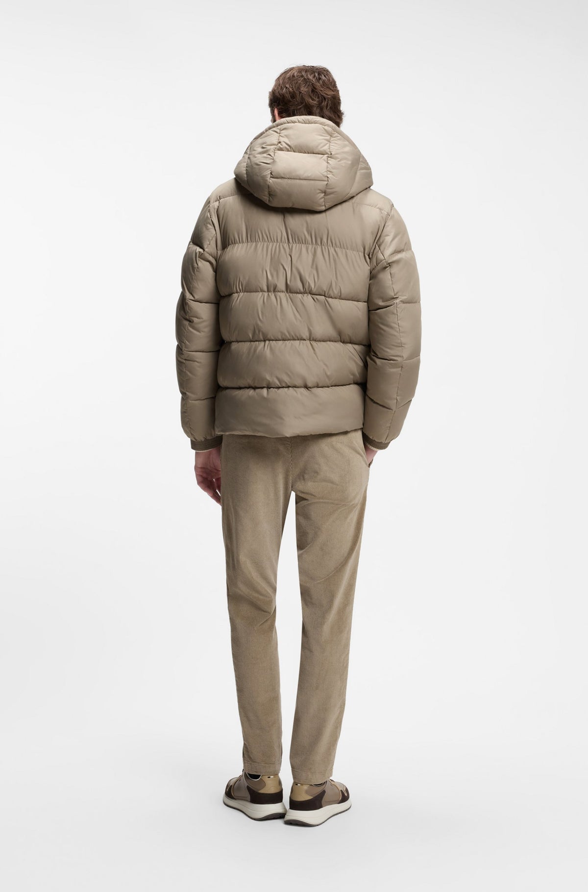 BOSS MEN JAS H-COLTER WATER REPELLENT PUFFER JACKET LIGHT BROWN