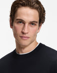 BOSS MEN PULLOVER H-LENO REGULAR FIT DARK BLUE