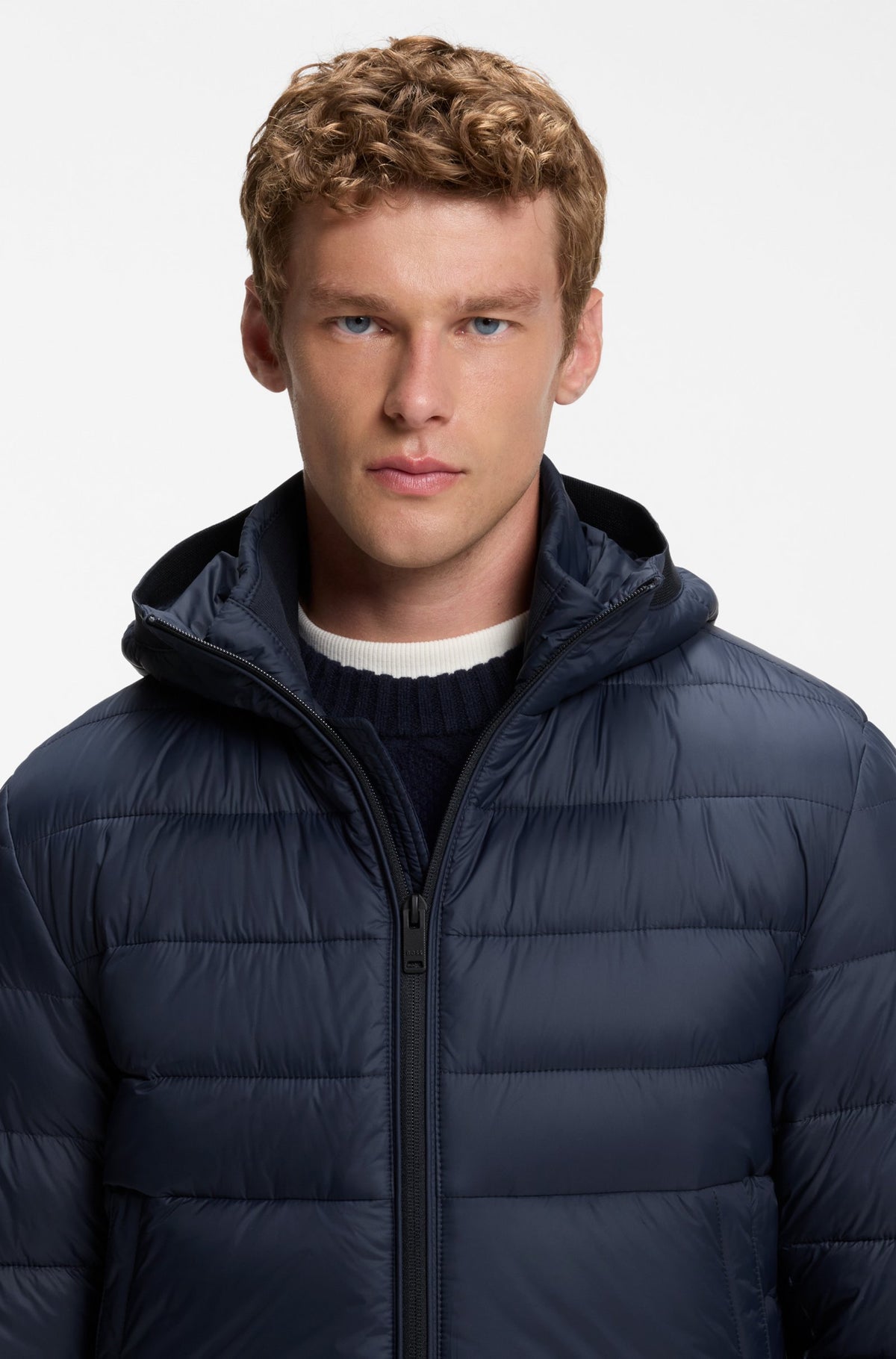 BOSS MEN JAS ODENNI WATER REPELLENT JACKET DARK BLUE