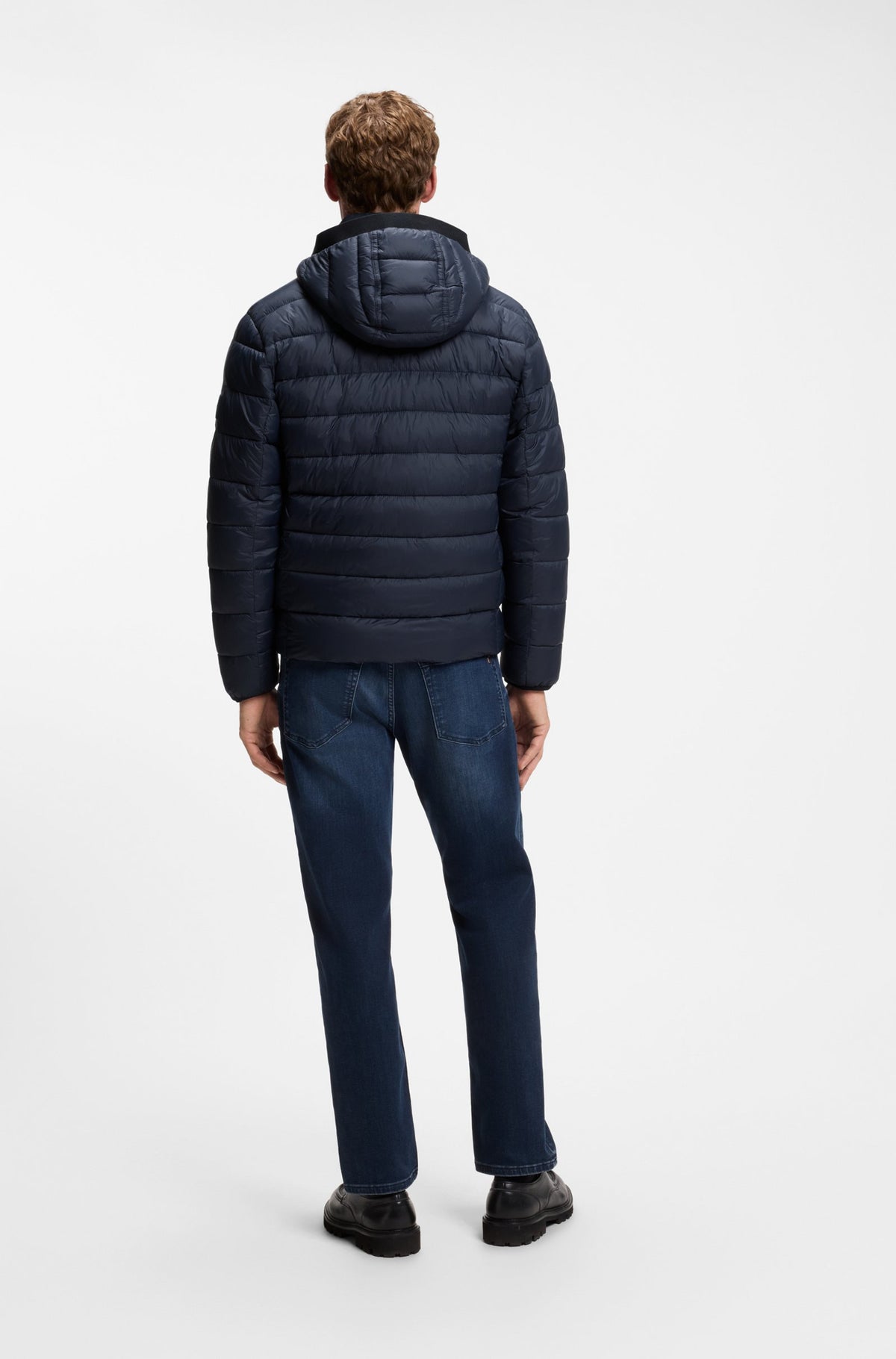 BOSS MEN JAS ODENNI WATER REPELLENT JACKET DARK BLUE