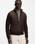 BOSS MEN JAS H-FACENTE ZIPPER AND PADDED FRONT DARK BROWN