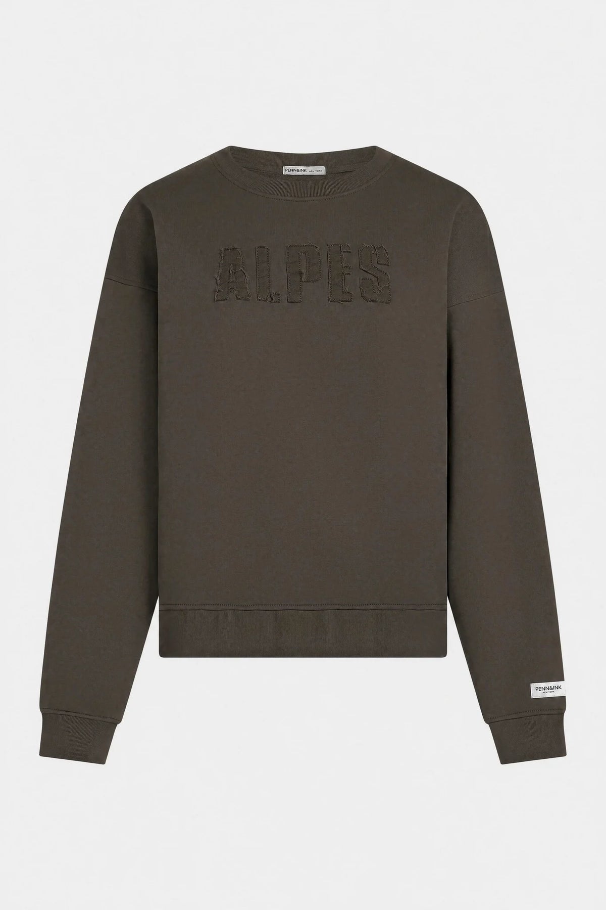 PENN&amp;INK N.Y SWEATER PRINT TABAC