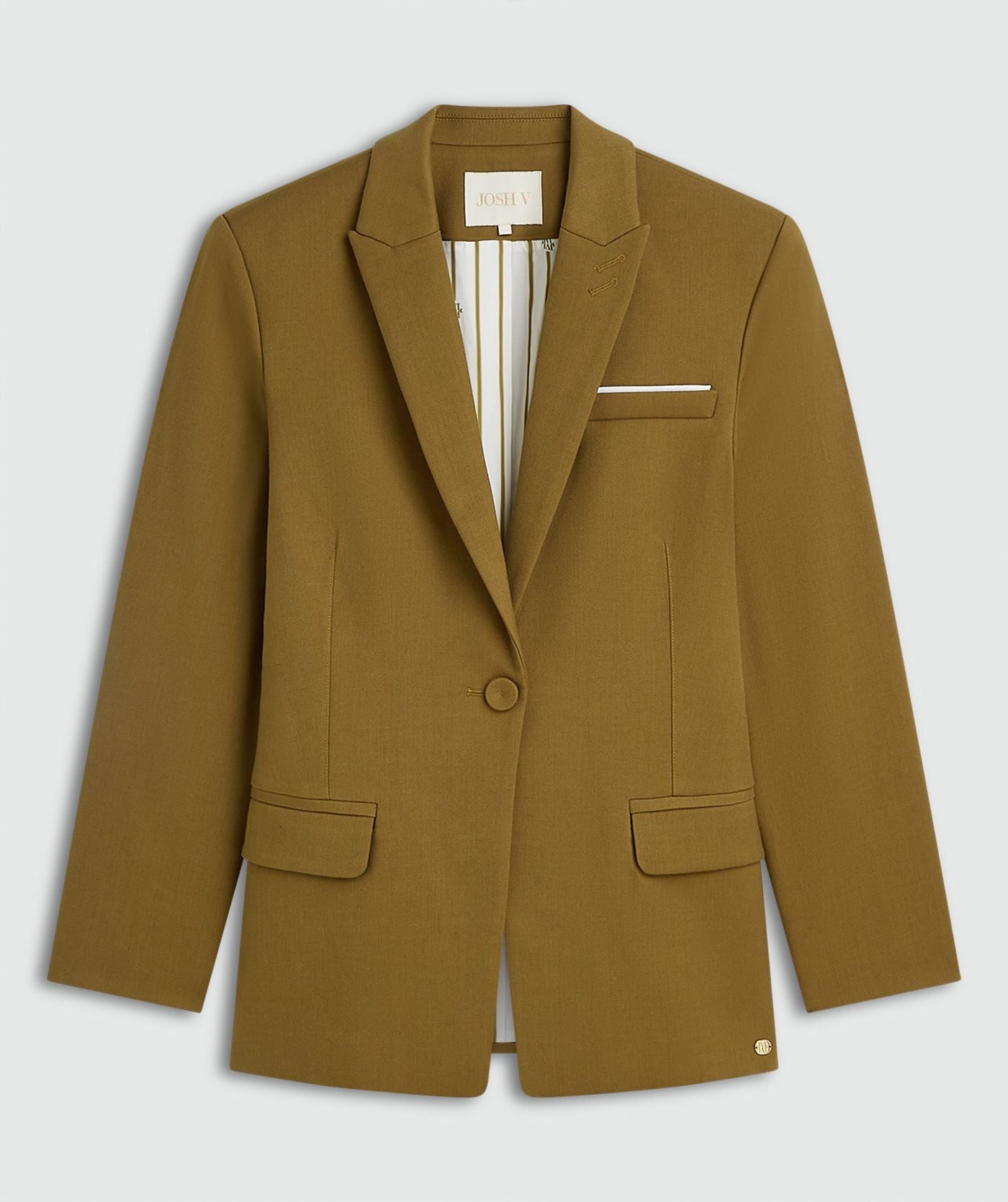 JOSH V BLAZER KANAN GETAILLEERD OLIVE GREEN