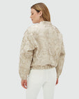 JOSH V BOMBERJACK KELSEY OVERSIZED METALLIC DETAILS STONE SILVER