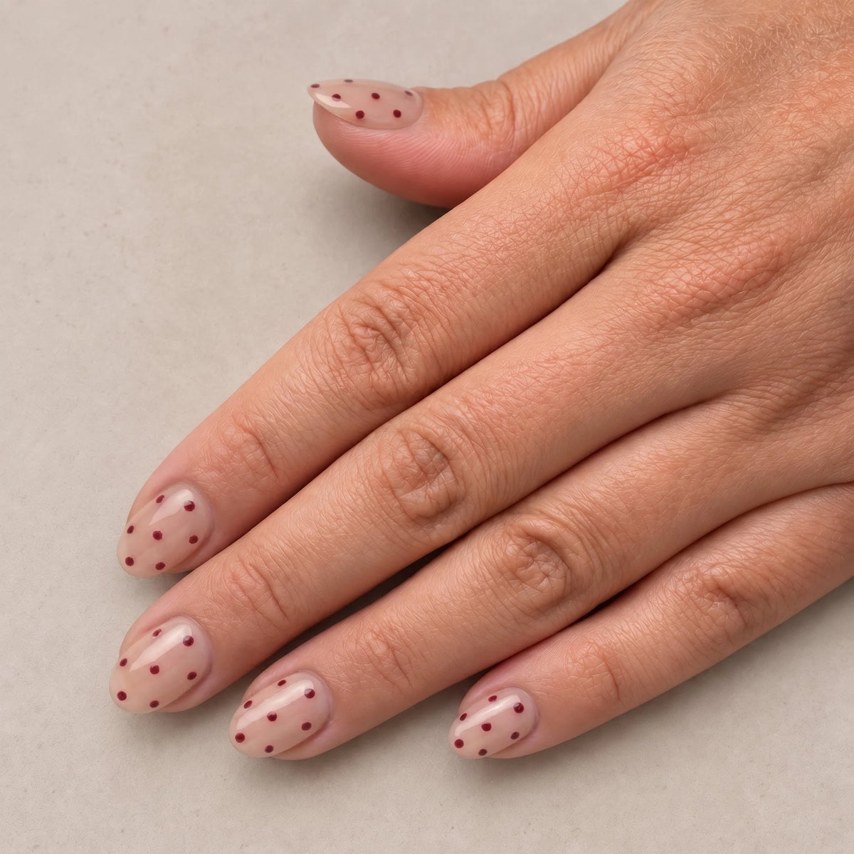 FREAKY NAILS GELNAGELS PRESS-ON LIGHTPINK POLKA DOTS ♥
