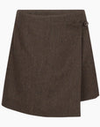 ANOTHER-LABEL SHORT LIRAEL SKIRT SEPIA