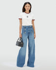 JOSH V T-SHIRT LOREN SLIM FIT OFF WHITE