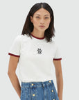 JOSH V T-SHIRT LOREN SLIM FIT OFF WHITE