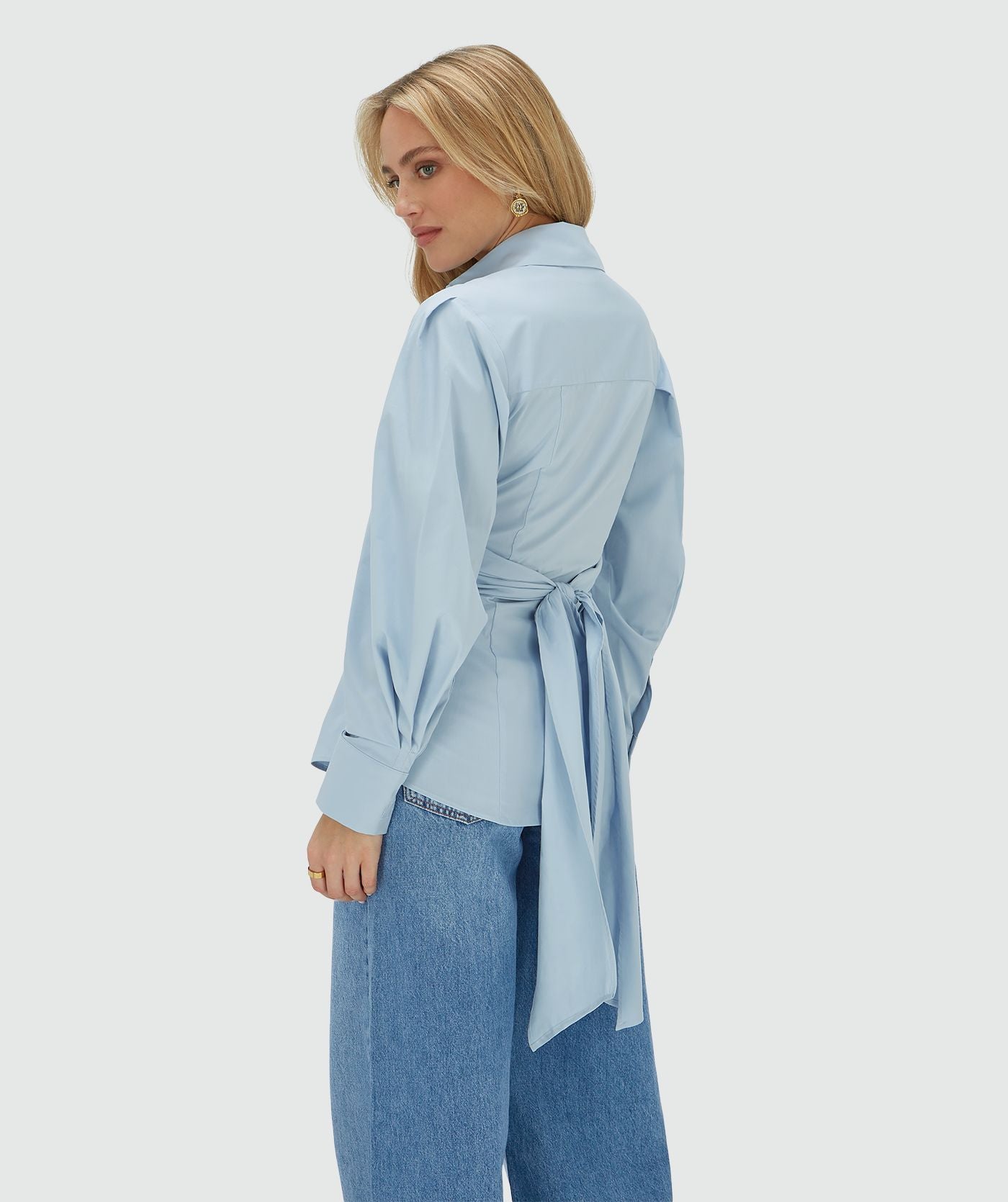 JOSH V BLOUSE LUANN FITTED FRESH BLUE