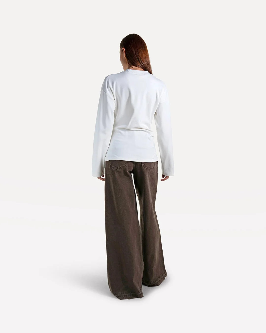 ANOTHER-LABEL TOP MARGUERITE T-SHIRT L/S OFF WHITE