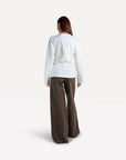 ANOTHER-LABEL TOP MARGUERITE T-SHIRT L/S OFF WHITE