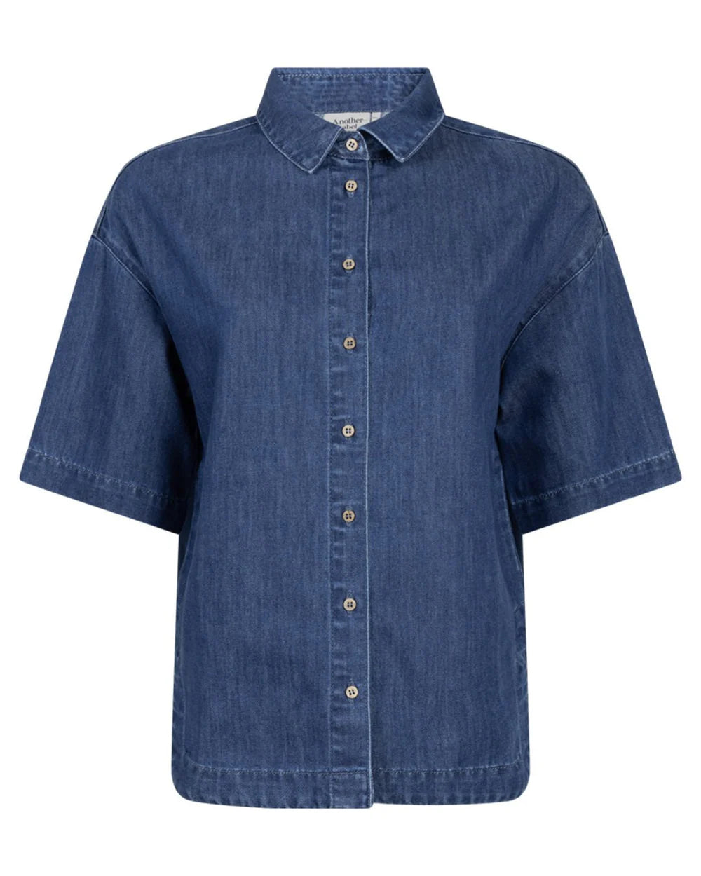 ANOTHER-LABEL BLOUSE MICHELE MID BLUE DENIM