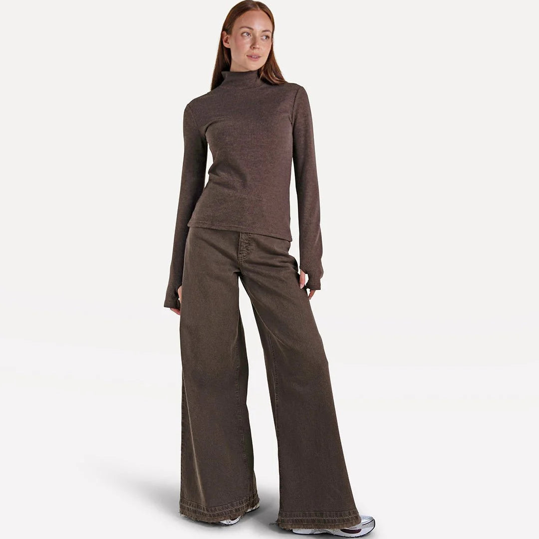ANOTHER-LABEL JEANS MOORE DENIM WIDE FRINGE PANTS DELICIOSO