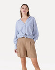 ANOTHER-LABEL SHORT MOORE PLEATED LYOCELL CARTOUCHE