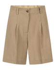 ANOTHER-LABEL SHORT MOORE PLEATED LYOCELL CARTOUCHE