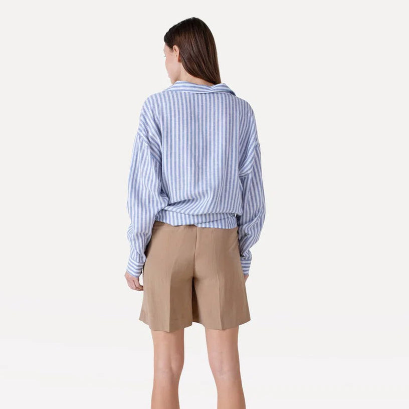ANOTHER-LABEL SHORT MOORE PLEATED LYOCELL CARTOUCHE