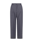 ANOTHER-LABEL PANTS MOORE PLEATED DARK GREY MELEE
