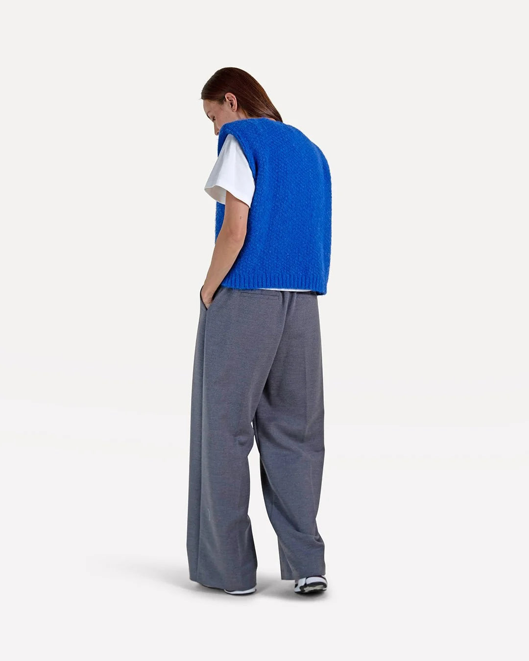 ANOTHER-LABEL PANTS MOORE PLEATED DARK GREY MELEE