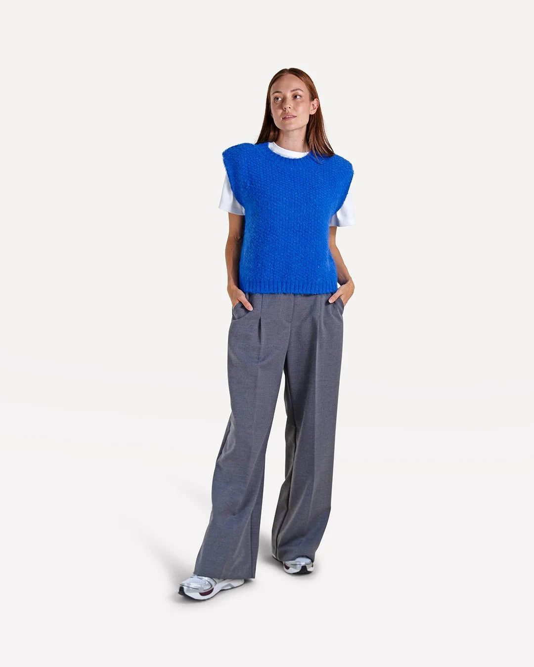 ANOTHER-LABEL PANTS MOORE PLEATED DARK GREY MELEE