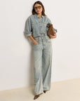 JOSH V BLOUSE MYLESSA OVERSIZED LIGHT DIRTY DENIM