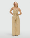 JOSH V JUMPSUIT MYRA WIDE LEG LIGHT CAMEL