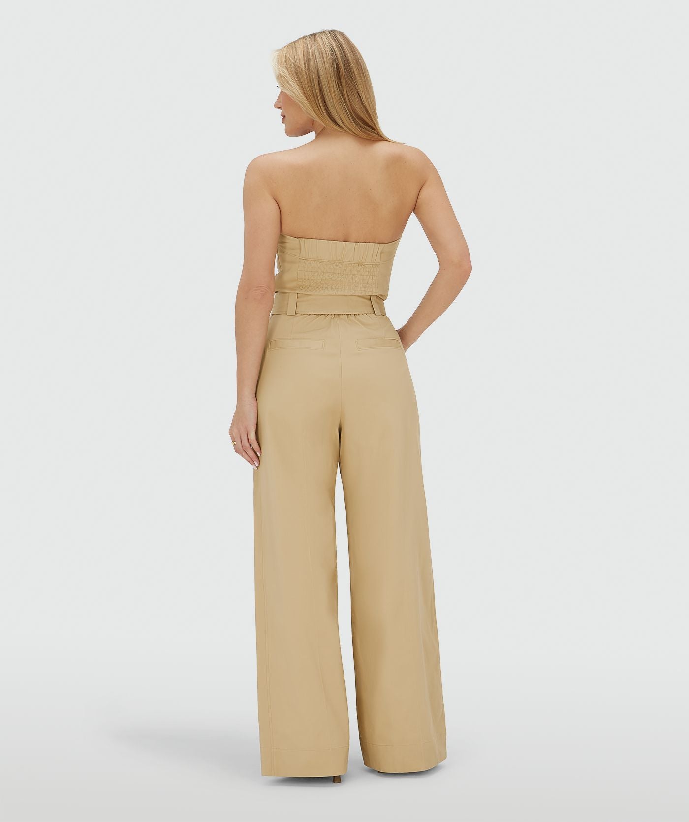 JOSH V JUMPSUIT MYRA WIDE LEG LIGHT CAMEL