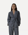 ANOTHER-LABEL BLAZER NANI L/S GREY MELEE