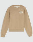 JOSH V SWEATER NAOMI RELAXED LOGO LIGHT KHAKI MELANGE
