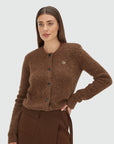 JOSH V VEST PAULINE STRAIGHT FIT DARK BROWN MELANGE