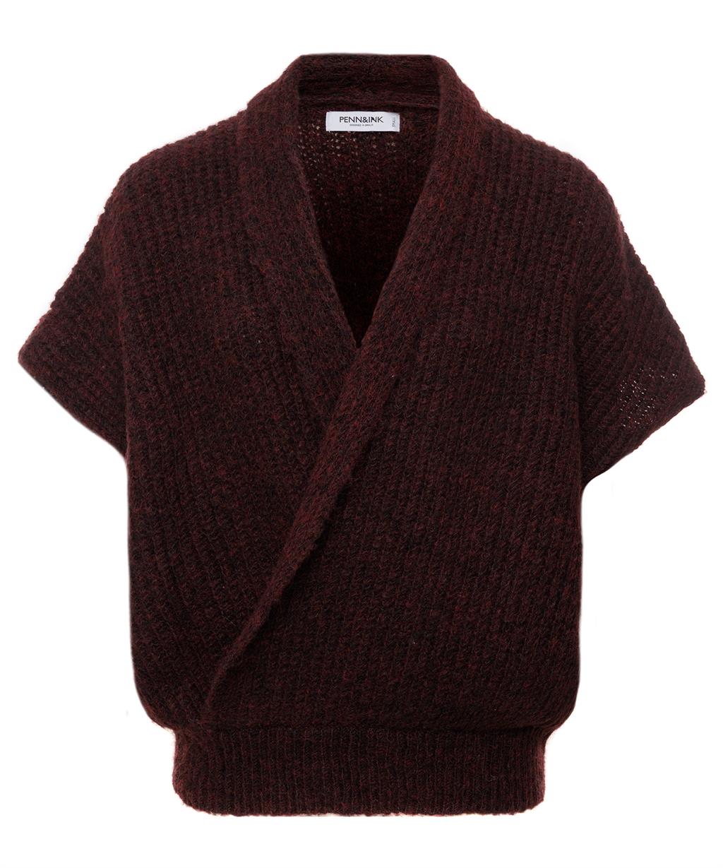 PENN&amp;INK N.Y PULLOVER JUMPER AUBERGINE MELANGE