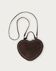 MY JEWELLERY TAS HARTJES CROSSBODY BAG IN SUEDE LOOK BROWN