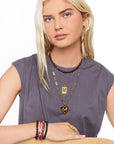 MY JEWELLERY KETTING MET KLEINE KRALEN BURGUNDY