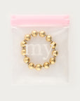 MY JEWELLERY ARMBAND ELASTIEK CHUNKY DUBBELE KRALEN GOLD