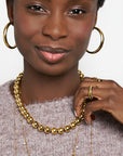 MY JEWELLERY KETTING STATEMENT CHUNKY MET GOUDKLEURIGE KRALEN GOLD
