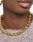 MY JEWELLERY KETTING STATEMENT CHUNKY DUBBELE GOUDKLEURIGE KRALEN GOLD