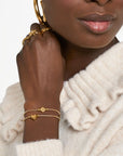 MY JEWELLERY ARMBAND GRATITUDE DUBBEL HART EN KLAVERTJE GOLD