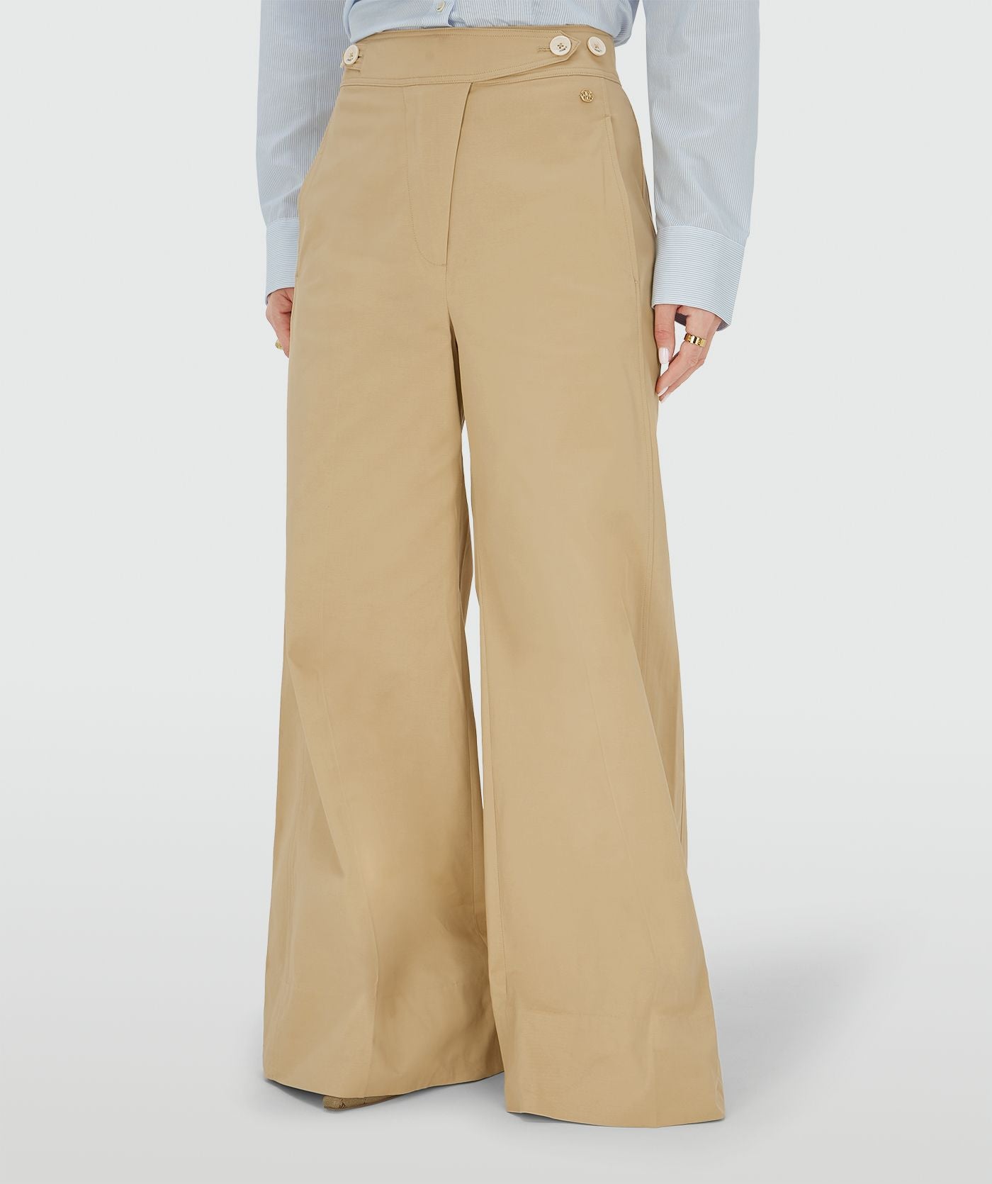 JOSH V PANTS REGINA MID RISE WIDE LEG LIGHT CAMEL