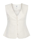 ANOTHER-LABEL GILET RENEE SHIRT SANDSHELL