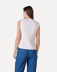 ANOTHER-LABEL GILET RENEE SHIRT SANDSHELL