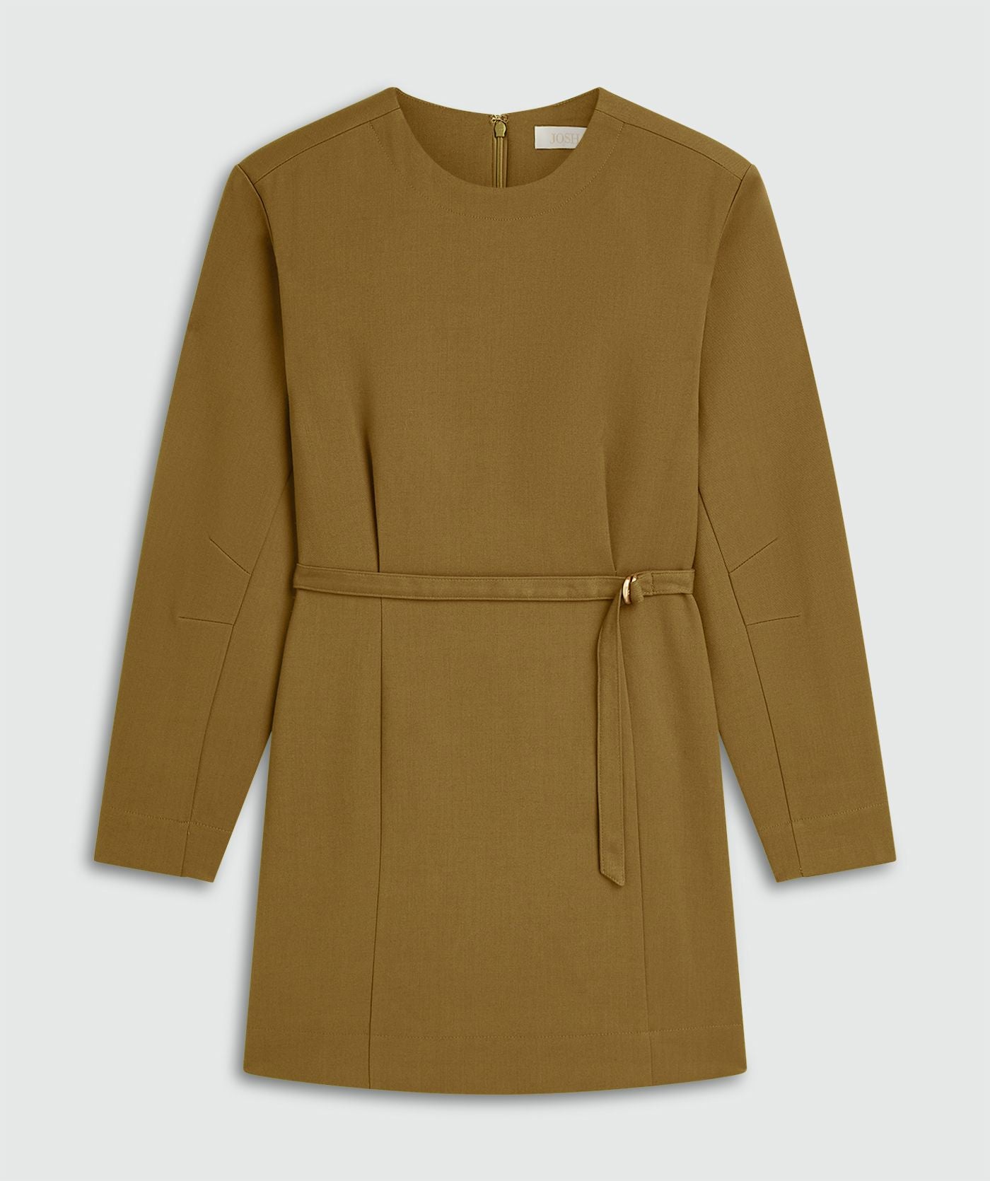 JOSH V JURK REVA DRESS MET SCHOUDERVULLING OLIVE GREEN