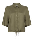 ANOTHER-LABEL BLOUSE RILA SHIRT S/S MARTINI OLIVE