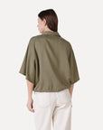 ANOTHER-LABEL BLOUSE RILA SHIRT S/S MARTINI OLIVE