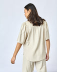 SISTERS POINT BLOUSE ELLA-SS.SH SAND MELANGE