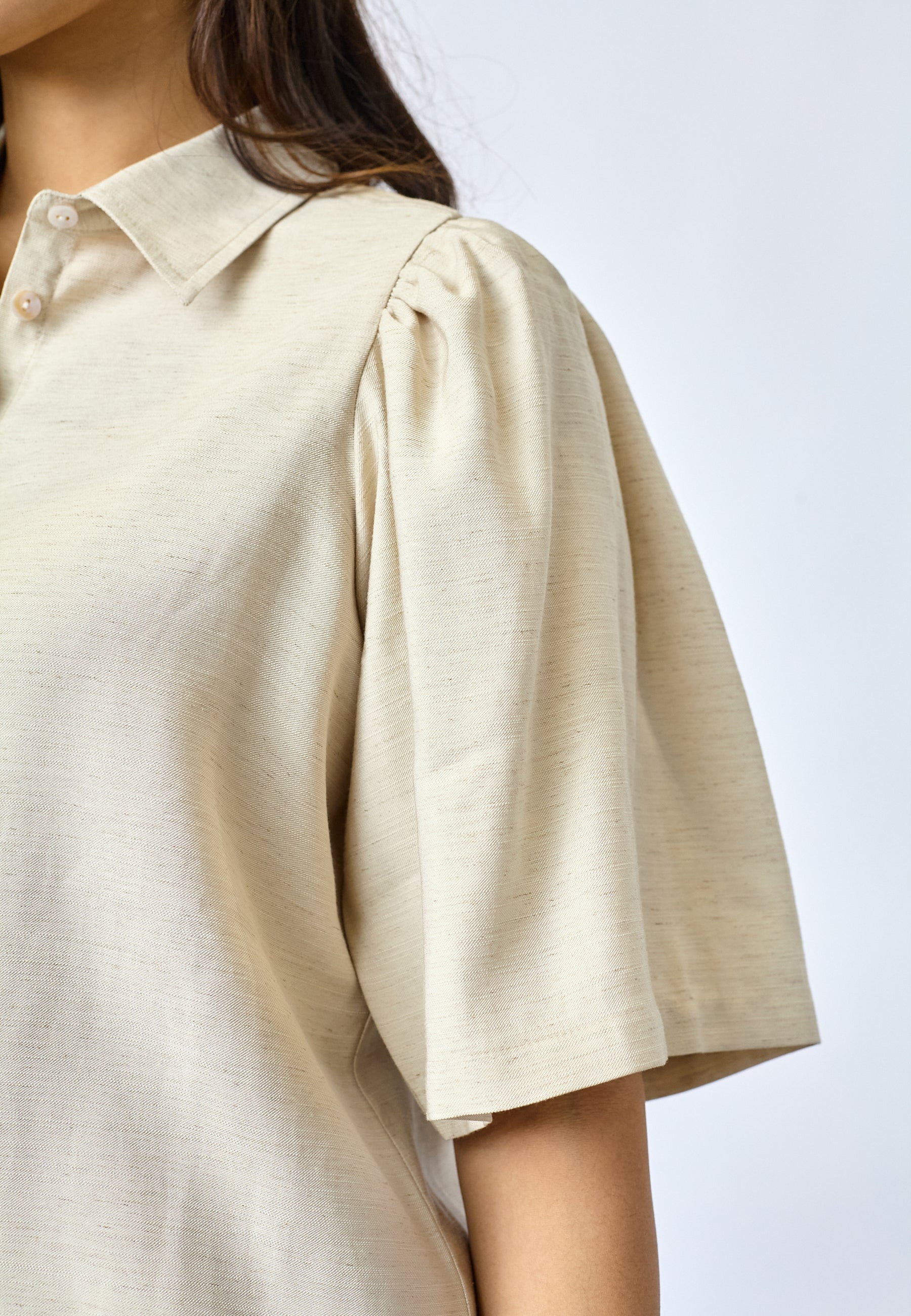 SISTERS POINT BLOUSE ELLA-SS.SH SAND MELANGE