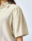 SISTERS POINT BLOUSE ELLA-SS.SH SAND MELANGE