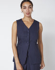 SISTERS POINT GILET GAME-VE DARK BLUE
