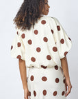 SISTERS POINT BLOUSE GUFO-TOP6 CREAM/BROWN DOTS