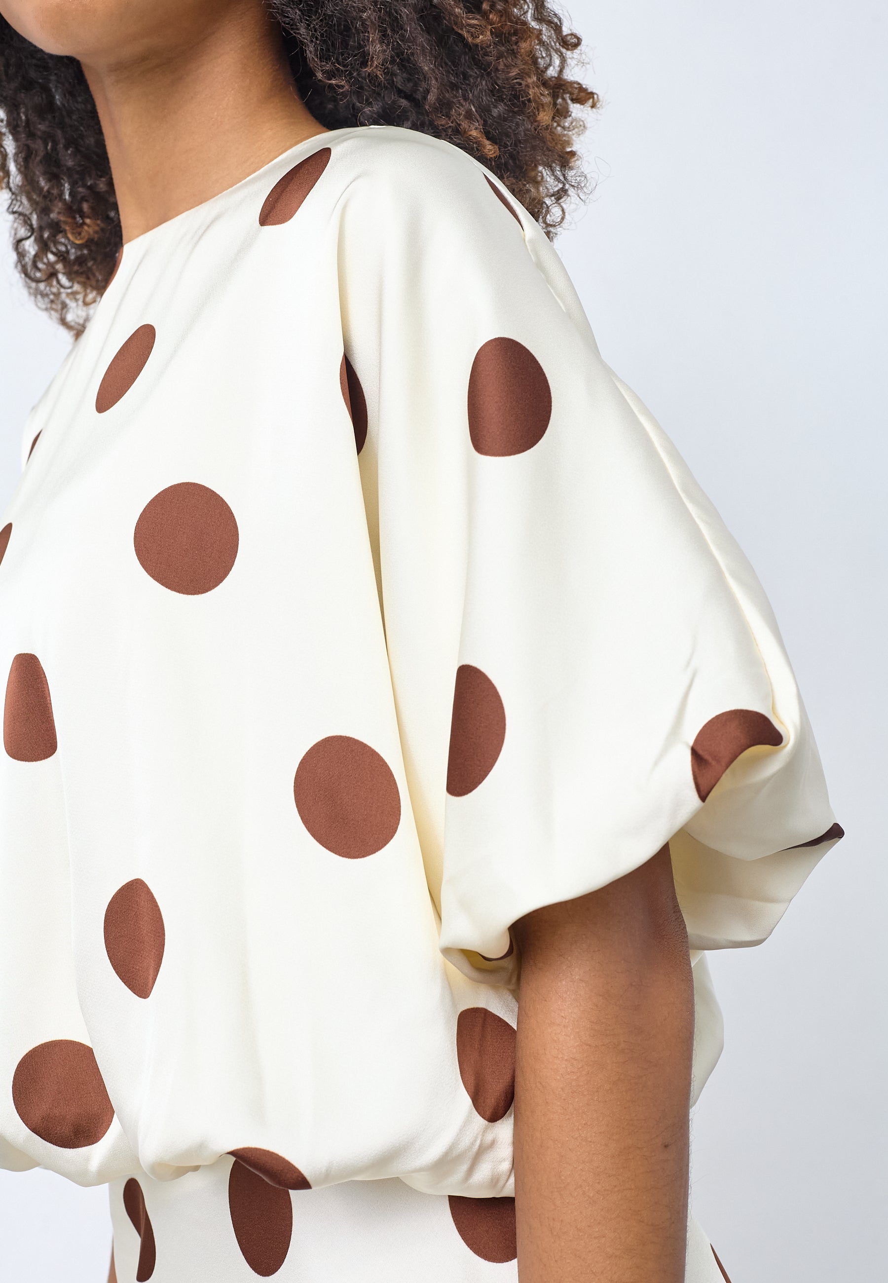 SISTERS POINT BLOUSE GUFO-TOP6 CREAM/BROWN DOTS